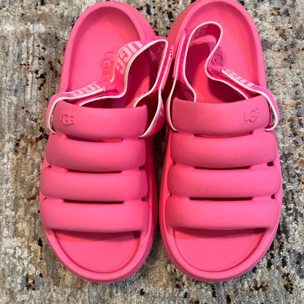 UGG Vibrant Pink Slide Sandals
